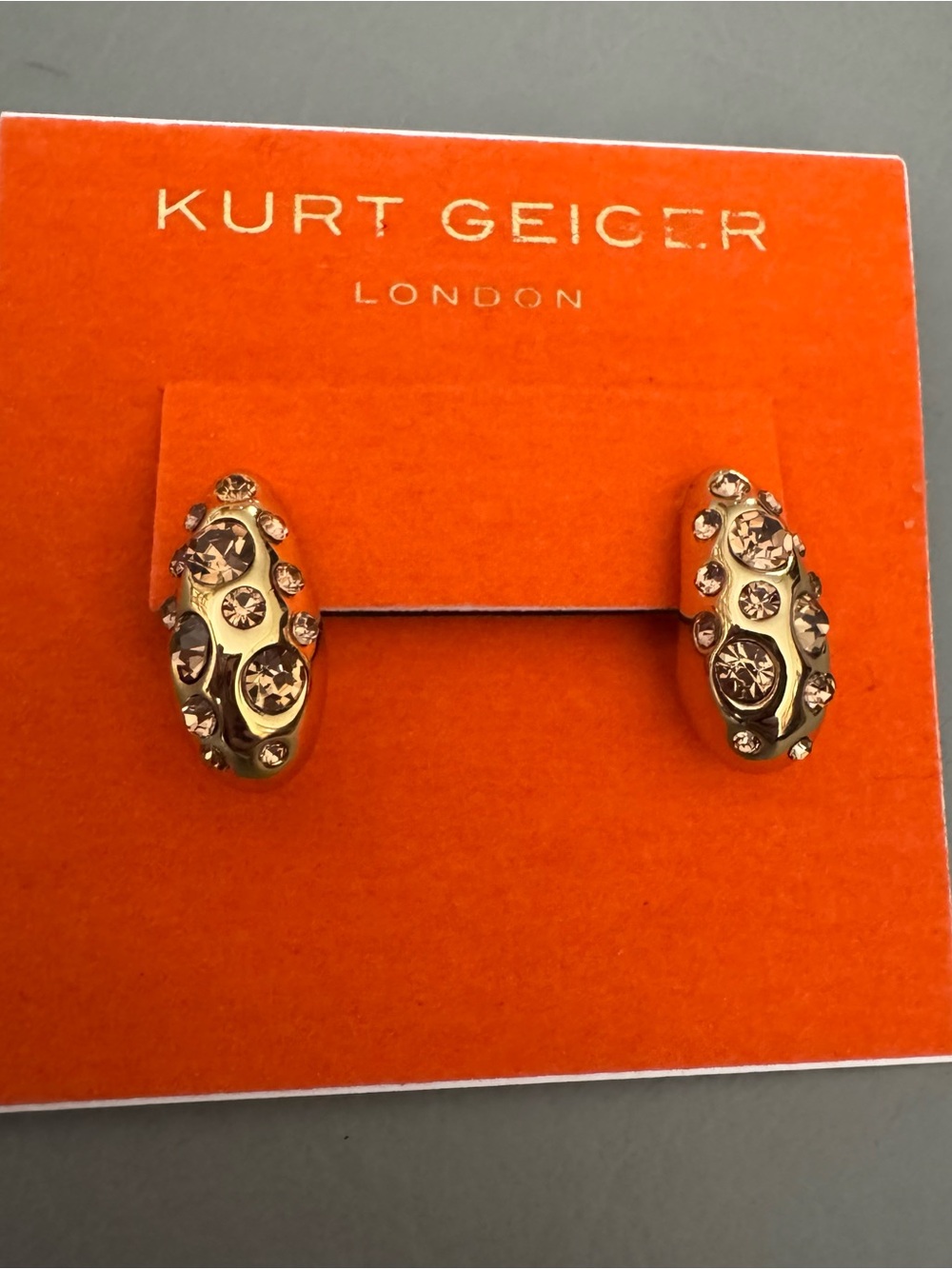 Kurt Geiger Bombay Pave Dome Hoop Earrings
